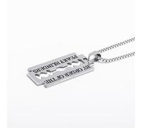 Hao Wu Xuan Gangster Password Men Stainless Steel Blade Pendant Necklace Blood Design Fashion Trend Party Wear Jewelry Gift