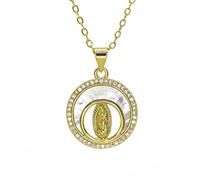 Hao Wu Xuan Geometry Shell Mary St. Benedict San Judas Hollow Charms for Necklace Bracelets Gold Color St. Jude Medal Pendant Jewelry