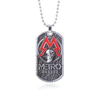 Hao Wu Xuan gift Game Metro Exodus 2033 Necklace Pendants Classic Dog Tag Skull gift Choker Women Men Jewelry Accessories