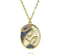 Hao Wu Xuan Gold Blessed Mary with Loop Charms Praying Lady Of Guadalupe Necklace Jewelry Pendant Mother's Day Gift