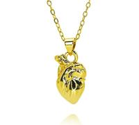 Hao Wu Xuan Gold Color Anatomical Heart Tooth Charms for Necklace DIY Jewelry Making Dental Pendant for Bracelet Earring Jewelry Accessories