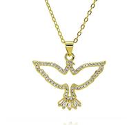 Hao Wu Xuan Gold Color Holy Spirit Hollow Charms for Necklace Bracelets Earrings Paved Wind of Holyness Pendant DIY Jewelry Making Access