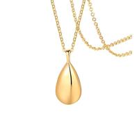 Hao Wu Xuan Gold Color Tear Drop Cremation Urns Pendant Necklaces Ashes Casket For Pet Human Cremation Jewelry