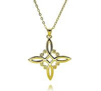 Hao Wu Xuan Gold Color Witch Celtic Knot Charms for Necklace DIY Jewelry Making Norse Mythology Witchcraft Irish Amulet Pendant for Bracelet