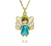 Hao Wu Xuan Gold Enamel Blessed Mary Angel Girl Sacred Heart of Charms Jewelry Holy Spirit Saint Benedict Medal Pendant