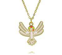 Hao Wu Xuan Gold Enamel Mary St. Jude Charms Angel Holy Ghost Necklace Sacred Heart of Pendant Jewelry Gift