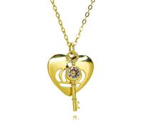 Hao Wu Xuan Gold Heart Lock & Key Charms for Necklace DIY Jewelry Making Multicolor Love PadLock Pendant for Bracelets Jewelry Gifts