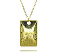 Hao Wu Xuan Gold I Love You/Love You To The Moon And Back Letters Charms for DIY Jewelry Making Writings Pendant Valentine's Day Gift