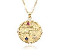 Hao Wu Xuan Gold Letter You are Your Best Thing Charms Love and Freedom You and Gentleness Medal Necklace Vintage Pendant Jewelry