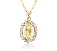 Hao Wu Xuan Gold of Guadalupe Hollow Pendant Radiant St. Jude with Edges Medal Necklace Jewelry Gift Charms