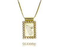 Hao Wu Xuan Gold Pearls Archangel Saint Charms for DIY Jewelry Making San Miguel Arcangel Pendant Jewelry