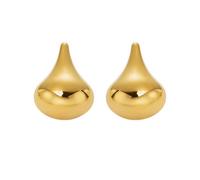 Hao Wu Xuan Gold Plated Gourd Water Drop Pendant Necklace Earrings Tarnish Free Stainless Steel Vintage Exquisite Jewelry Set