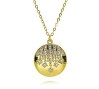 Hao Wu Xuan Gold Polaris Shooting Stars Medal Charms for DIY Jewelry Making Dots Sky Galaxy Celestial Pendant Jewelry Gifts