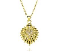 Hao Wu Xuan Gold Radiant Sacred Heart of Charms for DIY Jewelry Making Flowers Edges Pendant Jewelry Gifts