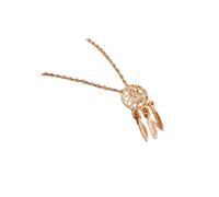 Hao Wu Xuan Gold Silver Color Retro Dream Catcher Pendant Necklaces Trendy Chain Necklace Jewerly s For Women