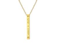 Hao Wu Xuan Hebrew Blessing Talisman Pendant Necklace For Women Men Gold Color Stainless Steel Jewish Amulet Jewelry Gift