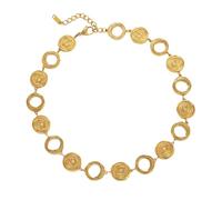 Hao Wu Xuan Hip Hop Circle Thread Chunky Necklace Set Stainless Steel Gold Plated Chains Vintage Jewelry Accessories