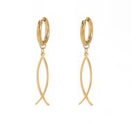 Hao Wu Xuan Ichthys Fish Pendant Earring Stainless Steel Earring For Women Symbol Amulet Jewelry Gift
