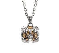 Hao Wu Xuan in Chinese style retro lion dancing pendant necklace fashionable and Laziness silver necklaces banquet fine jewelry