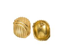 Hao Wu Xuan India Semicircle Piercing Earrings for Women Sweet Round Stainless Steel Stud Earring Birthday Girl Fashion Jewelry