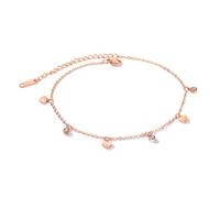 Hao Wu Xuan ins style niche design senior sense temperament all-match steel love bead anklet female accessories