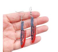 Hao Wu Xuan It Charm Earring For Women Resin Epoxy Knife Axe Dangle Earrings Jewelry For Women Gift
