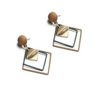 Hao Wu Xuan Jewelry Temperament Long Matte Pendant Earrings Korean Wild Sequins Geometric Earring Female Elegant Statement Earrings