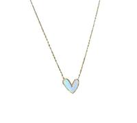Hao Wu Xuan Korean Golden Love Shaped Necklace for Women All-match Cute Valentines Day Gift Pendant Y2k Accessories Charm Jewelry