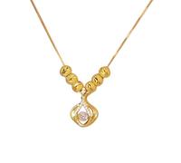 Hao Wu Xuan Light luxury ethos smart pendant transshipment bead necklace girl design clavicle chain advanced sense universal chain