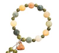 Hao Wu Xuan Lotus Flower Bracelet For Women Natural Bodhi Stone Strand Sandalwood Prayer Yoga Beaded Bracelets Buddhism Meditation Jewelry