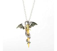 Hao Wu Xuan Luminous Jewelry Dragon Sword Pendant Necklace Game of Neck lace Glow In The Dark Anime Necklace For Men Gifts