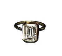 Hao Wu Xuan Luxury European and American Creative Simple Exquisite Ins Style Zircon Ring Women's Engagement Party Jewelry Gift