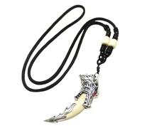 Hao Wu Xuan Man Brave Wolf Tooth Necklace Sweater Necklace Pendant Punk Rock Wild Accessories Fashion Jewelry For Party