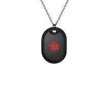 Hao Wu Xuan Medical Alert Necklace Stainless Steel Custom Engraved ID Military Dog Tag Diabete Pendant Emergency Men Jewelry Accessories
