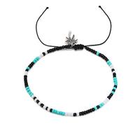 Hao Wu Xuan Men's Weave Beads Anklets, Trendy Casual Jewelry Adjustable Woven Anklet Charm Chain, Beach Holiday Party Gift To Lover
