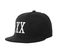 Hao Wu Xuan Men's XX24K Snapback Baseball Cap, Black Hip-Hop Flat Bill Adjustable Hat with Embroidery