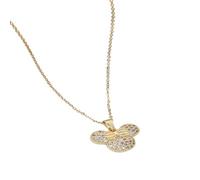 Hao Wu Xuan Mickey Head Heavy Industry Necklace Women's Micro Electroplating Ins Net Red Exquisite Clavic