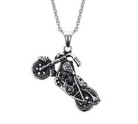 Hao Wu Xuan Multi Retro Bully Fashion Skull Necklace Pendant Personality Men and Women Hip Hop Punk Niche Creative Trend Pendant Accessories