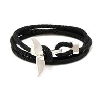 Hao Wu Xuan Multilayer 4mm Milan Rope Viking Bracelet Charm Whale Shark Braclet for Men/Women Ocean Series Wristband Jewelry