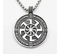 Hao Wu Xuan Necklace Retro Nordic Style Slavic Old Man Faith Pendant Necklace for Men Amulet Jewelry fashion