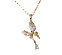 Hao Wu Xuan necklace versatile, internet celebrity butterfly style, niche pendant, high-end design, lock chain