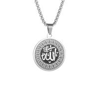 Hao Wu Xuan Necklace Verse Medal Pendant Necklace Arabian Ramadhan Jewelry Gift for Men fashion
