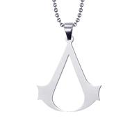 Hao Wu Xuan Never Fade 100% Stainless Steel Assassin‘s Creed Pendant Necklace For Men Movie Game Jewelry Kids Gift