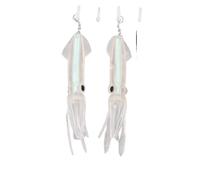 Hao Wu Xuan Noctilucence Color Tube Squid Drop Earrings for Women Jelly Bionic Soft Lure Marine Animal Earring Fishing Lovers Gifts
