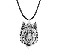 Hao Wu Xuan Norse i am wolf Celtics Viking Necklaces For Men/Women Popular Totem Amulet Leather Chain With Card Jewelry