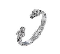 Hao Wu Xuan Nostalgia Teen Vikings Bracelet & Bangle Wolf Head Cuff Bangle Bracelets for Men/Women Talisman Jewelry Accessories