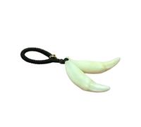 Hao Wu Xuan Original DIY natural Keychain hand-woven Wolf Tooth Key Pendant Car Key Chains Rings Lucky Hangings Gift