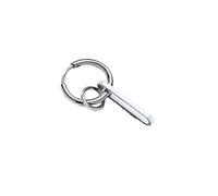 Hao Wu Xuan PAPER CLIP SILVER COLOR HOOPS EARRING FOR MEN GUY STAINLESS STEEL HUGGIE PAPERCLIP GEOMETRY JEWELRY