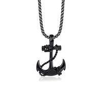 Hao Wu Xuan Personalized Creative Trend Sea Anchor Sailor Men's Necklace Pendant Punk Rock Hip Hop Unique Boys Fashion Party JewelryGift