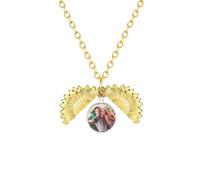 Hao Wu Xuan Personalized Photo Locket Necklaces For Women Man Cha You Are My Sunshine Engraved Girlfriend Couple Valentine Day Gift